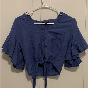 Blue Crop Top